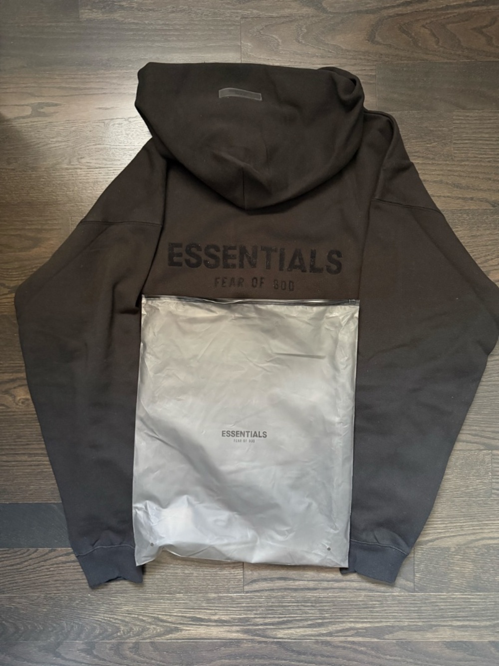 Fear Of God Essentials Hoodie SS22 Stretch Limo Black Size Large - Picture 5 of 5